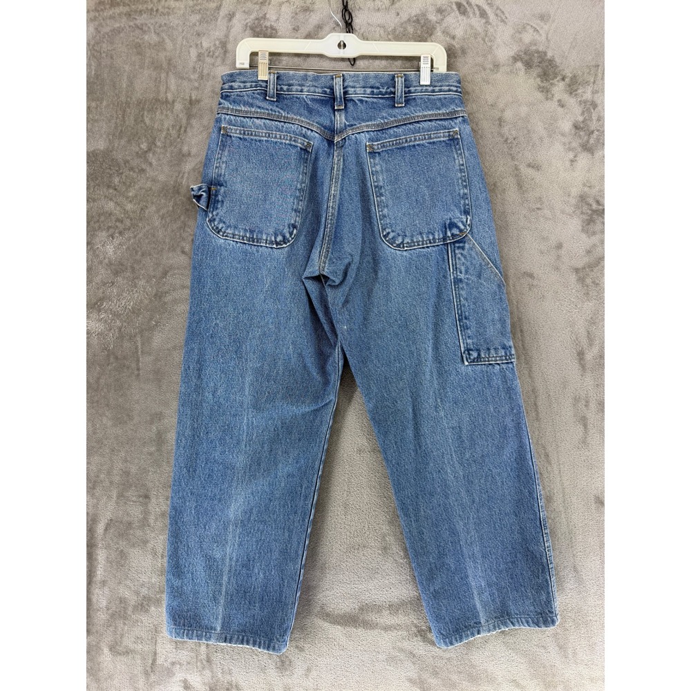 Pointer Brand Carpenter Jeans Mens 30 Workwear Blue Hammer Loop USA Made GOOD - Picture 8 of 13